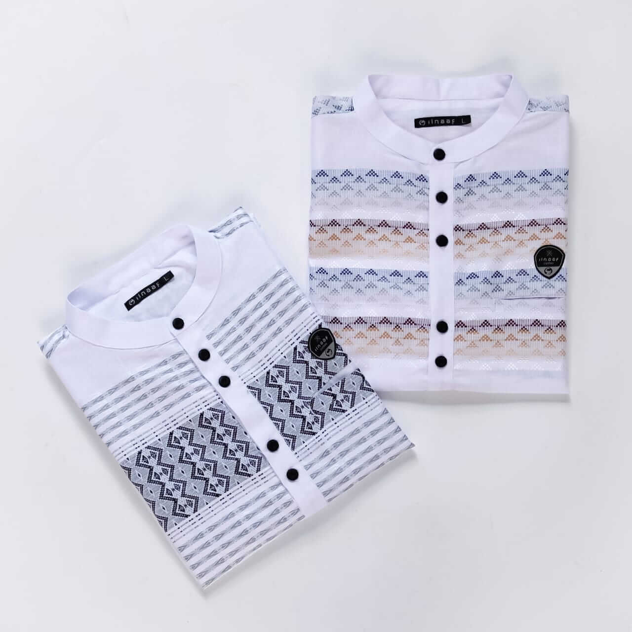 Kurta White List Songket Premium